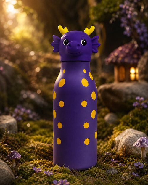 KINORI Kinder-Thermosflasche Fino – der ausdauernde Drache im märchenhaften Wald